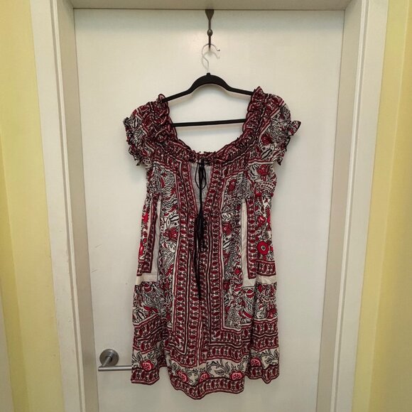 ANNA SUI floral silk dress S - Picture 6 of 8